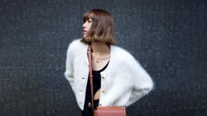 mode coréenne hiver lisa blackpink pilou sac